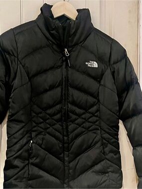 The North Face Black Puffer Jacket with Holographic Tag